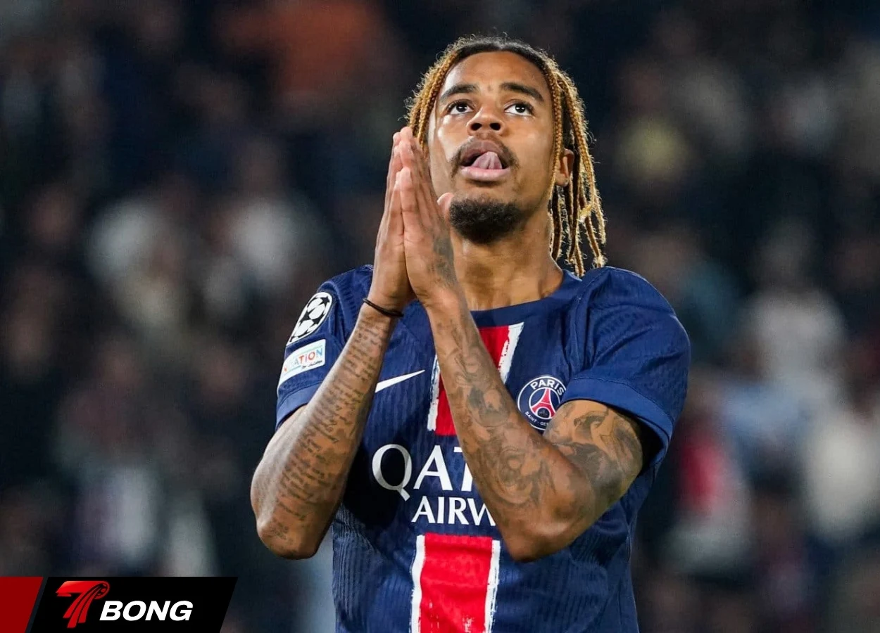 Bradley Barcola vắng mặt vì chấn thương mắt cá chân