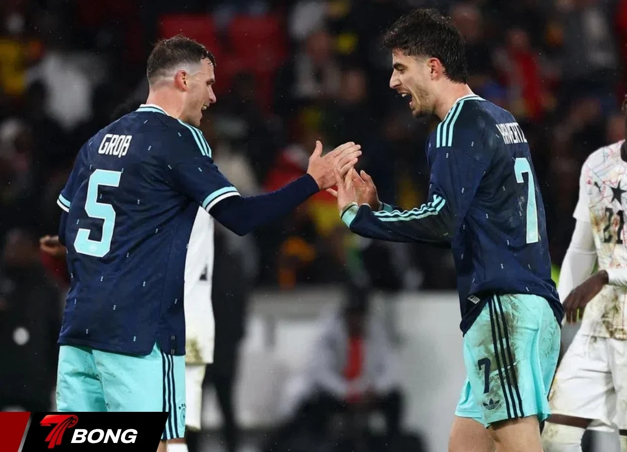 Havertz ăn mừng bàn thắng trước Ghana