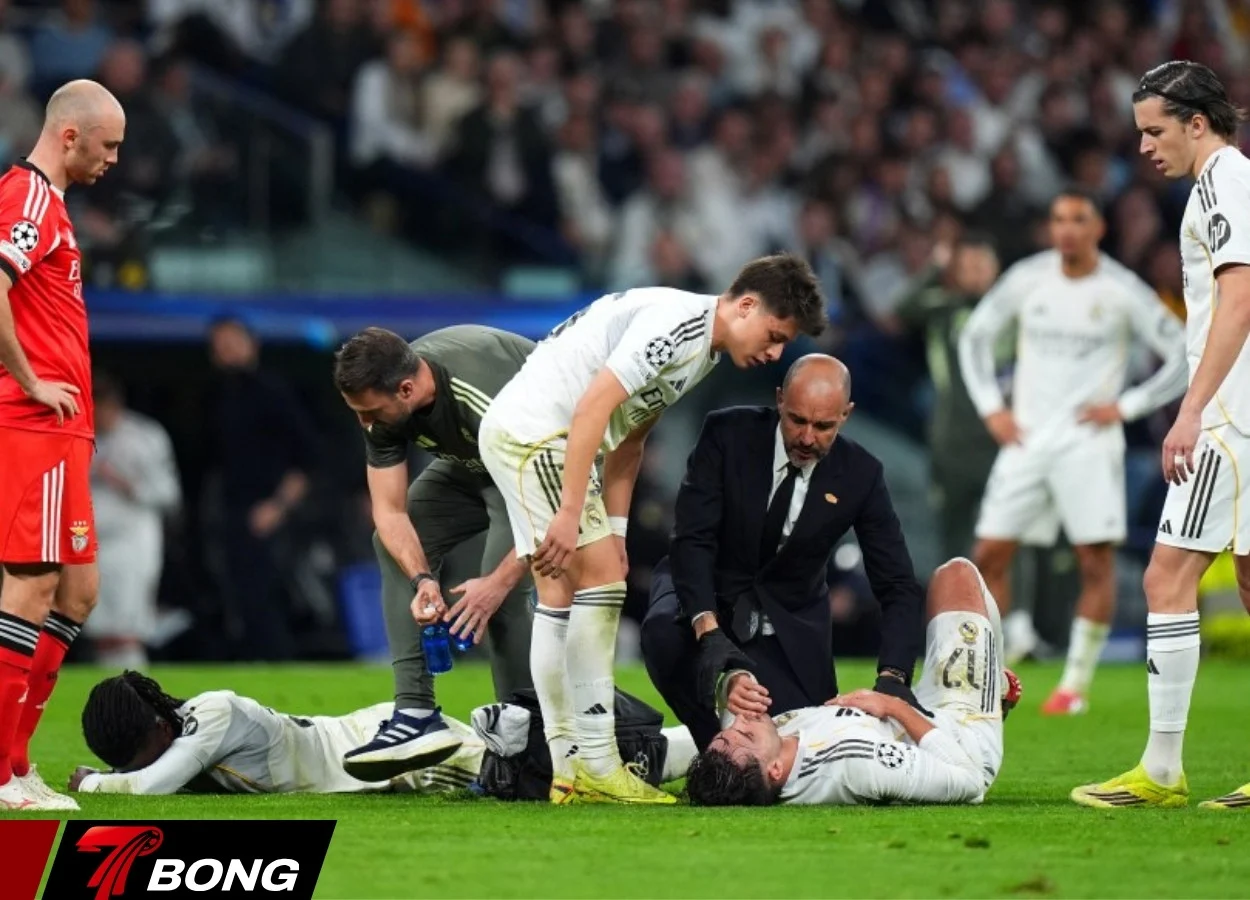 Asencio va chạm với Camavinga tại sân Bernabeu