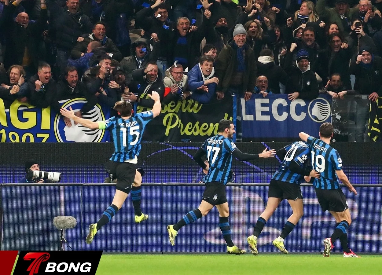 Atalanta ăn mừng chiến thắng lịch sử tại Bergamo