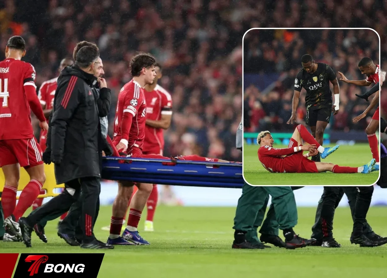 Ekitike ngã gục trên sân Anfield không va chạm