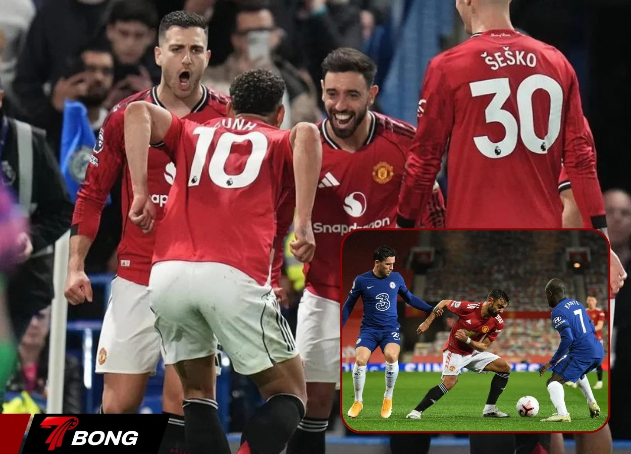 Fernandes ăn mừng sau pha kiến tạo lịch sử