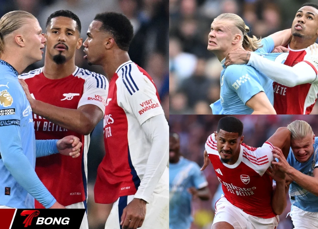 Haaland và Gabriel tranh chấp quyết liệt tại Etihad