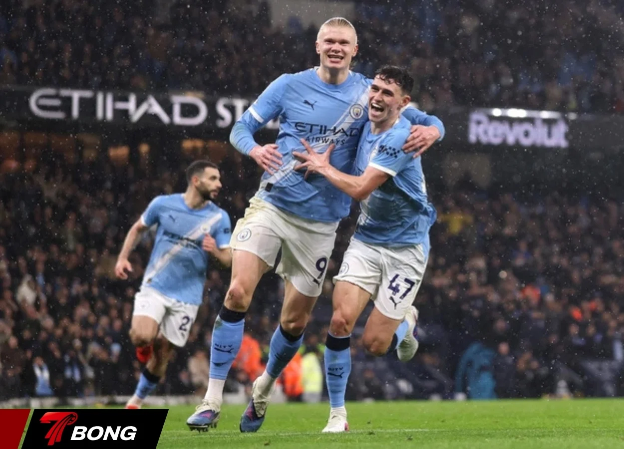 Haaland ăn mừng bàn thắng quyết định trận đấu