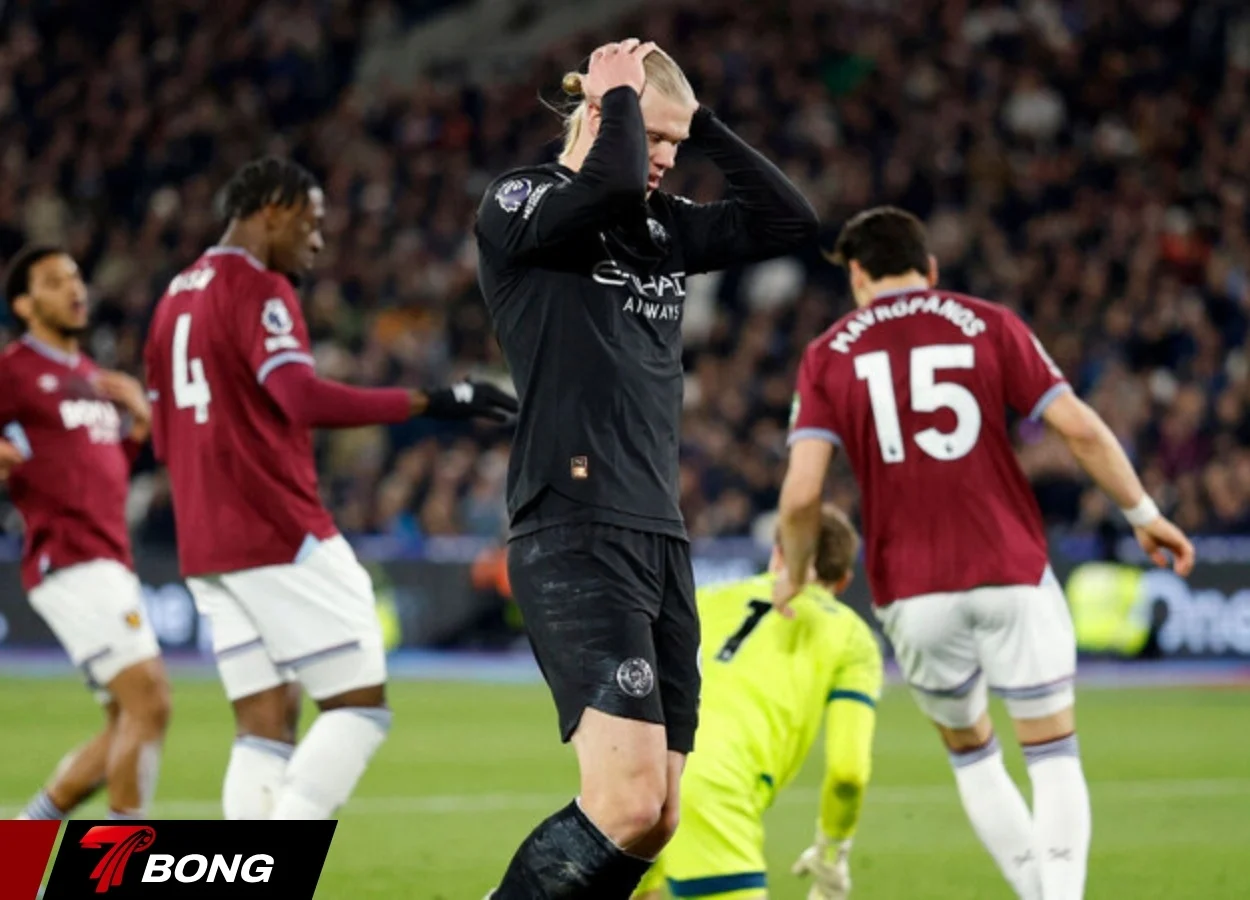 Haaland bất lực trước hàng thủ West Ham