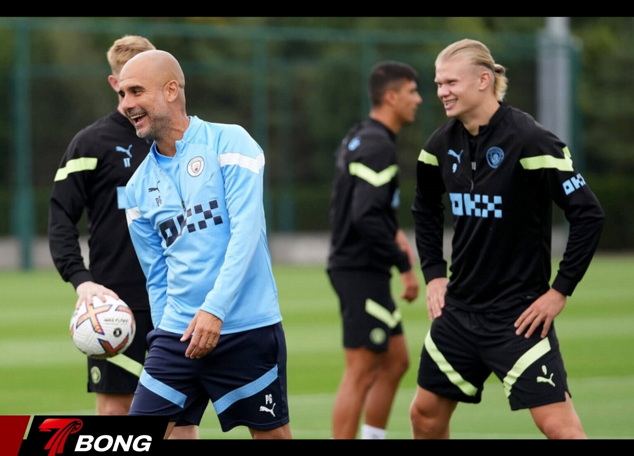 Haaland tập luyện cùng đồng đội Man City