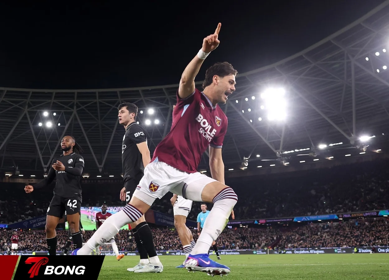 Mavropanos đánh đầu gỡ hòa cho West Ham