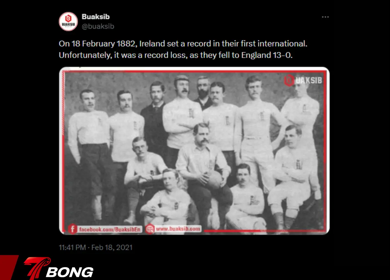 England vs Northern Ireland 1882