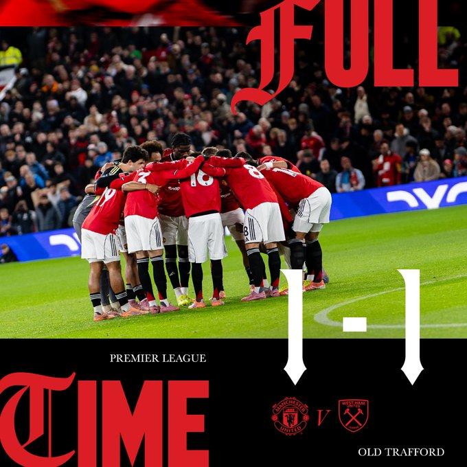 Thầy trò Ten Hag hụt hơi, MU tiếp tục sa sút với trận hòa West Ham