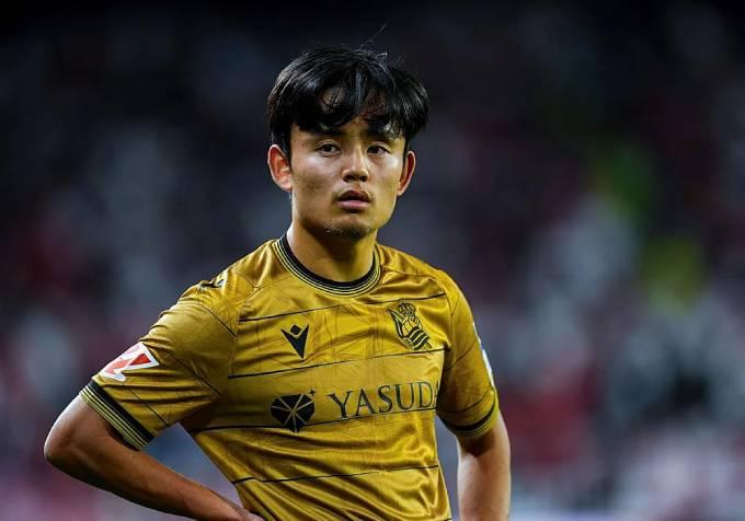 Phong độ tụt dốc của Take Kubo khiến Real Sociedad lao đao